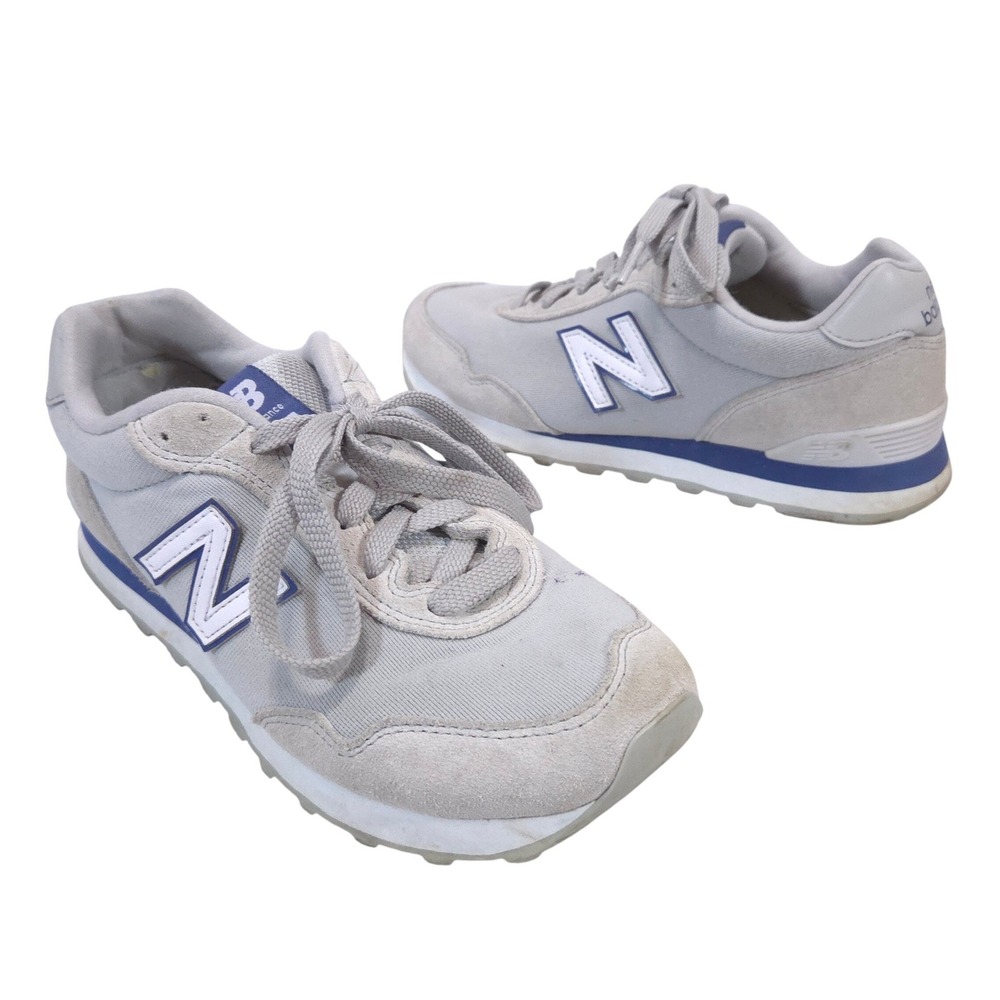 New Balance 515 Suede Mesh Sneakers Womens 7.5 Grey Blue Dad Shoe Retro Normcore